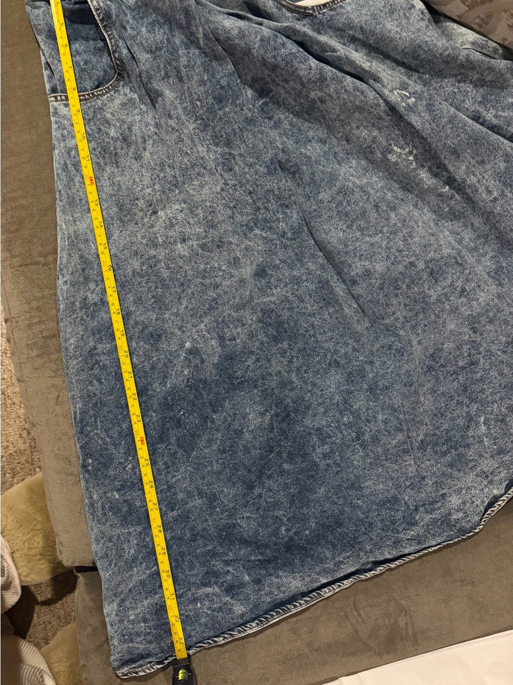 Rare find Vintage acid- washed denim skirt, from 1980 - Picture 8 of 8